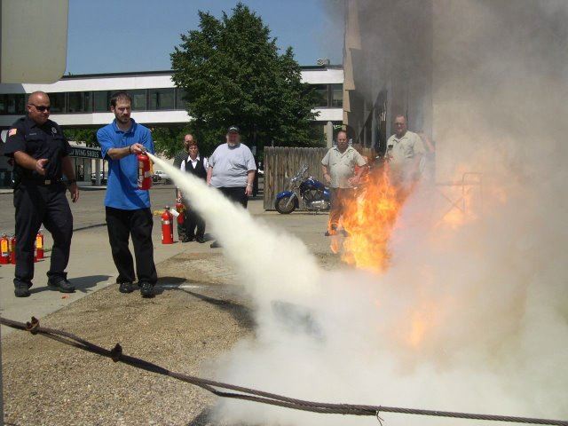 Fire extinguisher training event