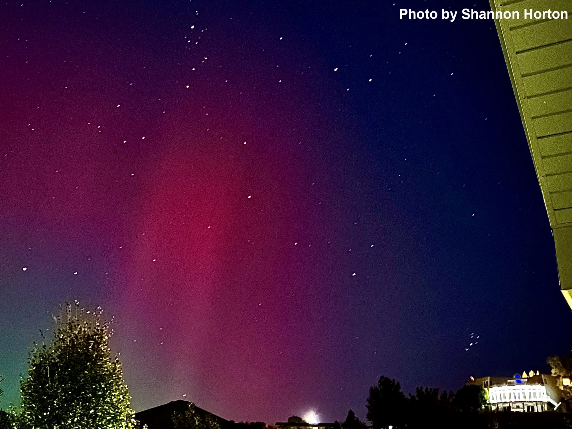 Northern Lights shown from a yard in Bismarck. 