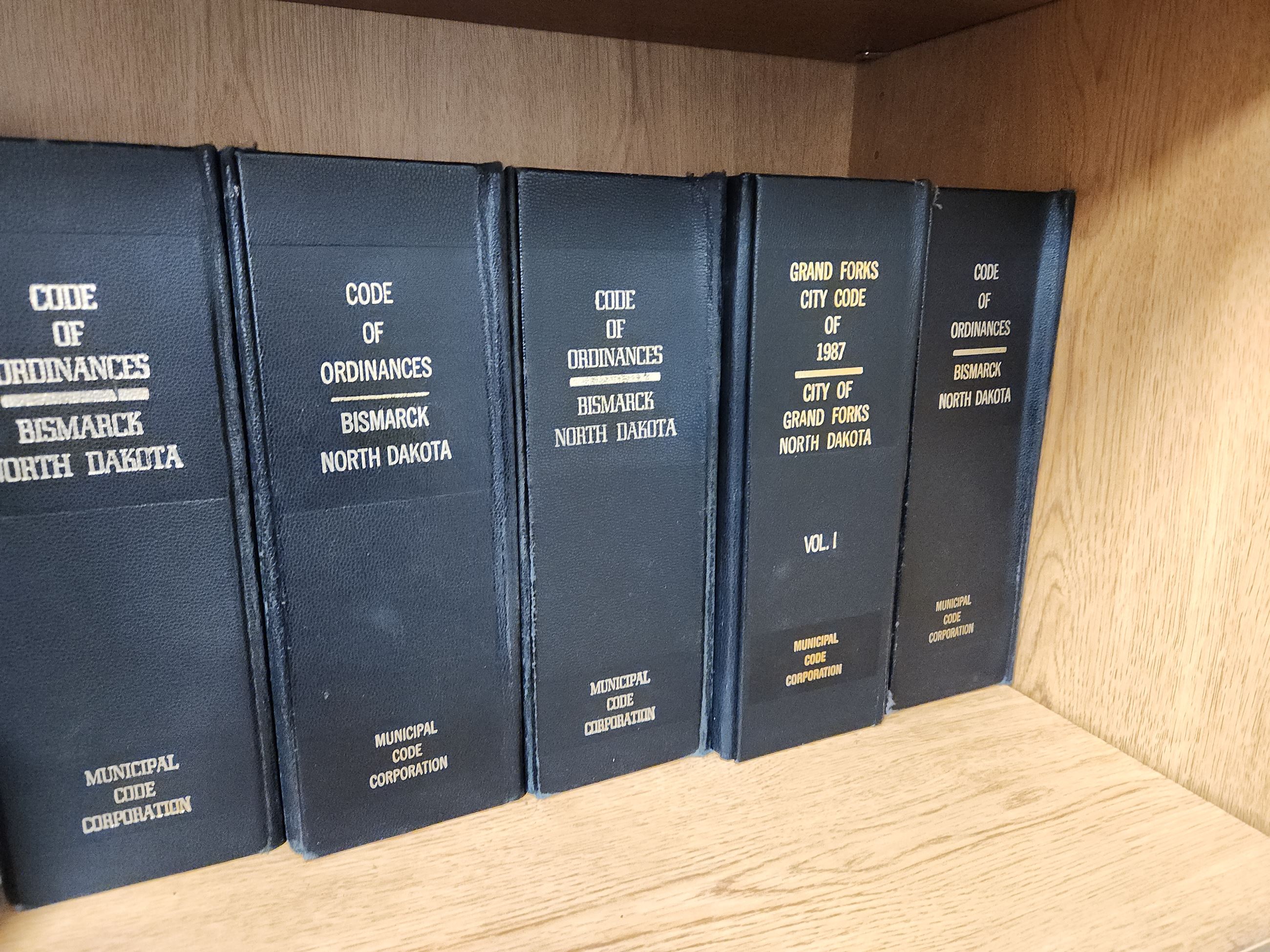 City of Bismarck ordinance books