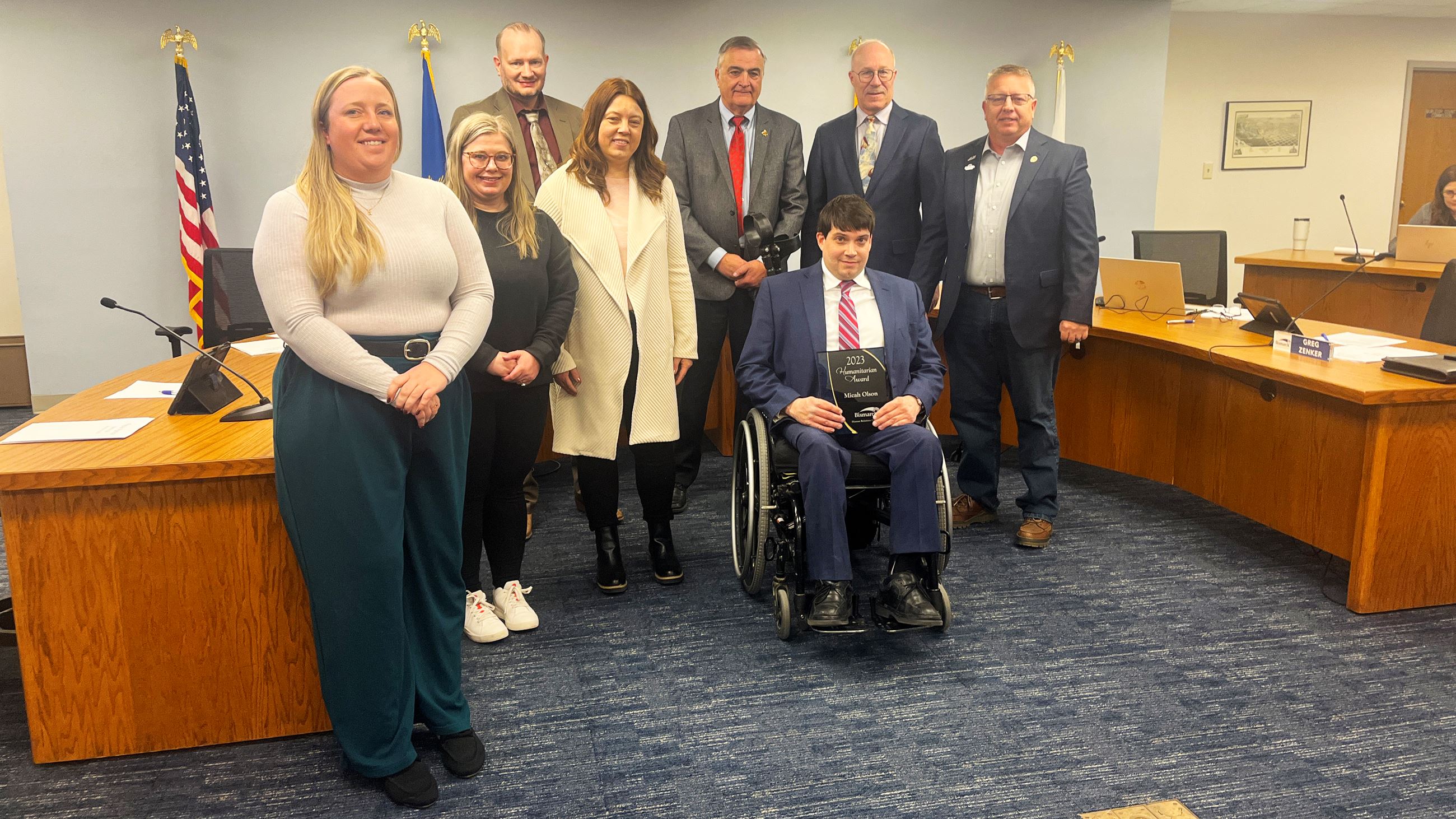 Micah Olson was awarded the 2023 individual Humanitarian Award. 