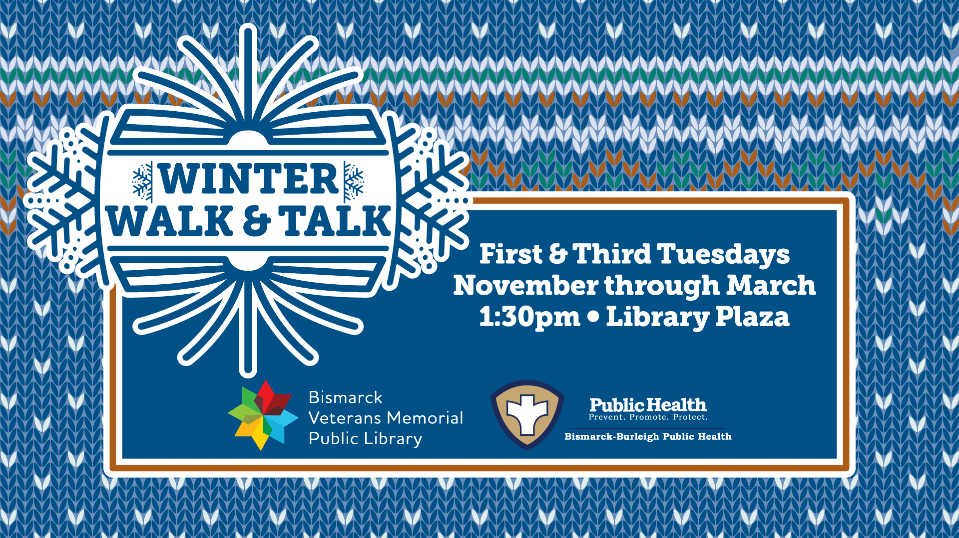 Winter Walk & Talk, First & Third Tuesdays of the month, November through March at 1:30pm